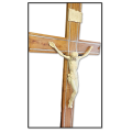 2 meter Kiaat Crucifix with Silver inlay - Vanilla Corpus
