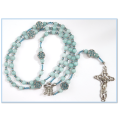 Aquamarine Semi-Precious Stone Rosary -March Birthstone