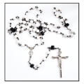 His and Hers - Onyx & Coral Rosaries - 1 Corinthians 11:12 - For as the woman originates from the...