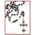 Garnet - Semi Precious Stone Rosary - January Birthstone