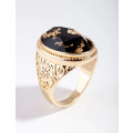 Pectoral Ring - Gold Leaf embedded into Stone