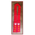 Two pointed Stole - Red with Dove & Fire Embroidery