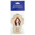 Sacred Heart have mercy on us - 12.5cm Wooden Cross
