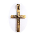 6.5cm Golden Square Crucifix Pendant