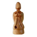 10cm Olivewood Long Winged Angel with split in skirt - Holy Land Import