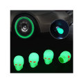 Skull Design Glow in the Dark Wheel Valve Caps (green)