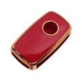 Gloss Red &amp; Gold TPU Key Cover for VW 3 Button