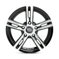 16" SSW S126 5/160 Black with HyperSilver Face Alloy Wheels