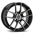 15" SSW S271 4/100 &amp; 4/108 Black with Polished Face Alloy Wheels