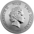 2017 1 oz New Zealand Silver $2 Niue Hawksbill Turtle Coin (BU) not often seen