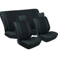 Stingray Monaco Full Car Seat Cover Set (6 Piece) (Black/Grey)