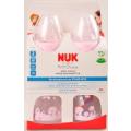 NUK First Choice Bottle with Silicone Teat Twin Pack (300ml)(6-18 Months)(Baby Rose)