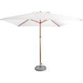 Cape Umbrellas Tokai Patio 2.5m Wooden Classic Line Umbrella (White) (Square)