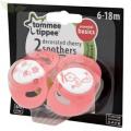 Tommee Tippee - Essential Basics Decorated Soother (2 Pack) (6-18 Months)