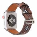 Apple watch Leather Plaid Strap