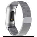 Fitbit charge 3/4 silver metallic strap