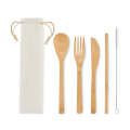 Bamboo Cutlery Set & Pouch