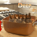 Copper Chef 3pc Deep Dish Square Pan 24cm
