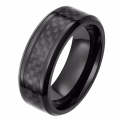 XX Black Carbon Fiber Inlay Ceramic Ring