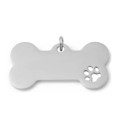 Laser Engraved Dog Bone Paw Print Tags Pendant Charm Dog ID Stainless Steel Blank Dog Tags
