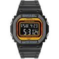 Smael Black & Orange Retro Digital Watch