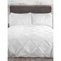 Balmoral Pin Tuck Duvet Cover - White - Super King