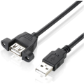 USB Male to Female Panel Mount Extension Cable
