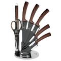 Berlinger Haus - 7 Pieces Diamond Coating Knife Set with Stand - Forest Line (READ THE DESCRIPTION)