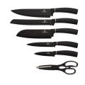 Berlinger Haus  7 Pieces Diamond Coating Knife Set with Stand - Black Rose (READ THE DESCRIPTION)