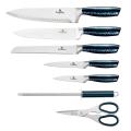 Berlinger Haus 8 Piece Stainless Steel Knife Set with Stand - Aquamarine (READ THE DESCRIPTION)