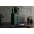 Berlinger Haus 7 Pieces Marble Coating Knife Set + Stand - Emerald (DISPLAY MODEL)