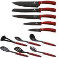 Berlinger Haus 12 Pieces Knife and Kitchen Utensil Set with Stand - Burgundy (DISPLAY MODEL)