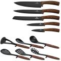 Berlinger Haus 12 Pieces Knife and Kitchen Utensil Set with Stand - Ebony Rosewood (DISPLAY MODEL)