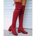 Long Thick Heel Boots