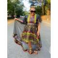 African Printed Traditional 2 pieces Set Dress