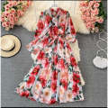 Summer Bohemian Chiffon Long Floral Dress