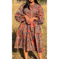 Long sleeves floral vintage Dress - 38