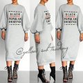 Black Popular Later Print Dress - YELLOW / M