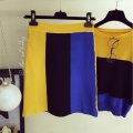 Colour Block Knit Sweater Set