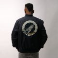 Embroidered Men's Jacket - S / NAVY BLUE