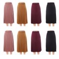 Suade Belted Pleated Midi Skirts - PINK / S