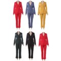 Double Breasted Ladies formal Suit - RED / XXL