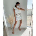 Sleeveless Mini Dress - WHITE / XS