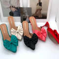 Point toe  heel Bow sandals
