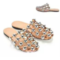 Flat Slide Sandals Shoes - CHAMPIGN / 6