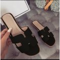 H-shaped slippers flat sandal - YELLOW / 6