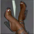 Ankle Strap Crystal Heel