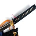 Hand Forged Japanese Black Kill Bill Katana Sword Black Iron Tsuba Sharpened Blade