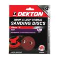 DEKTON 5PC Hook and Loop Orbital Sanding Discs 125mm - Fine 120 Grit