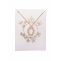 Golden Floral Initial  Pendant Necklace